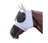 Waldhausen Masque anti-mouches Puck avec frange nasale, gris argenté, poney