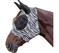 Waldhausen Masque anti-mouches Puck Zebra, noir/blanc, poney