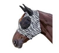 Waldhausen Masque anti-mouches Puck Zebra, noir/blanc, poney