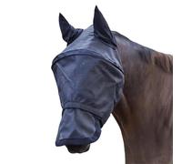 Waldhausen Premium Fliegenmaske Space, mit Ohren- und Nasenschutz, Schwarz, Vollblut