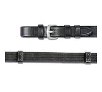 Waldhausen Rênes en sangle X-Line noir 19mm avec barrettes en cuir, taille:WB
