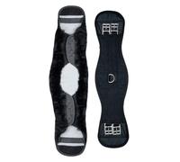 WALDHAUSEN Sangle courte en peau d'agneau, noir/noir, 50 cm