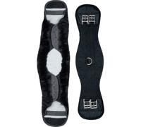 Waldhausen Sangle courte en peau d'agneau noir/noir 75 cm