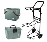 Waldhausen Set complet de chariot d'écurie Chariot à selle avec boîte de pansage et sac multifonction inclus