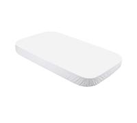 Waldin Drap Housse, Lit Bébé 7en1, Jersey Coton | Grand 124L x 73l centimètres, Coloris Blanc, Certifié Oeko Tex, Antidérapant, Lavable à 40 °C