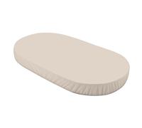 Waldin Drap Housse Grand, Lit Bébé Ovale 7en1, Jersey Coton, Beige