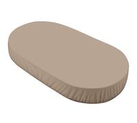 Waldin Drap Housse Grand, Lit Bébé Ovale 7en1, Jersey Coton, Taupe