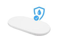 Waldin Drap Housse Imperméable Grand, Lit Bébé Ovale 7en1, Blanc | Imperméable et Respirant, 70 % Coton 30 % Élasthane, Membrane 100 % Polyuréthane, Lavable à 60 °C