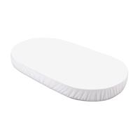 Waldin Grand Drap Housse, pour OWAL Lit Bébé 7en1, Linge pour Enfants, Coton Facile d'entretien, Super Doux et Résistant, Blanc