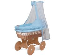 WALDIN Landau/Berceau Complet,18 modèles Disponibles,Cadre/Roues Peint,Couleur du Tissu Bleu/Carreaux