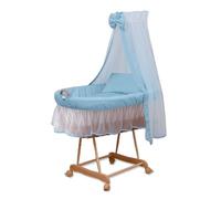 WALDIN Landau/Berceau Complet,24 modèles Disponibles (Cadre Naturel, Bleu/Bleu)