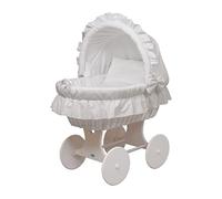 WALDIN Landau/Berceau Complet,6 modèles Disponibles,Cadre/Roues Blanc laqué,Couleur du Tissu Blanc