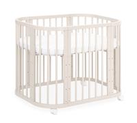 Waldin Lit Bébé 5en1 Lit Cododo en Bois Matelas Cachemire - Ventilé Sommier Réglable sur 5 Niveaux Lit Évolutif
