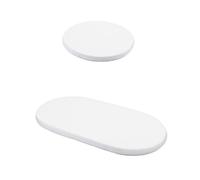Waldin Lot de 2 Draps Housses, Lit Bébé Ovale 7en1, Jersey Coton, Blanc | Lot de 2, Jersey 95 % Coton 5 % Élasthane, Certifié Oeko Tex, Doux, Lavable à 40 °C