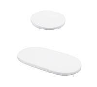 Waldin Lot de 2 Draps housses, Lit Bébé Ovale 7en1, Jersey Coton, Blanc