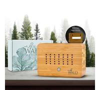 WALDKEHLCHEN - Détecteur de mouvement en bambou véritable - Bruit naturel avec veilleuse douce et fonction tactile - Détecteur de mouvement durable avec minuterie