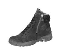 Waldläufer 904802-200 Commander Bottines Cosy Cognac avec lacets et fermetures éclair, Noir , 40 EU