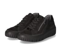 Waldläufer 941005-205/001 Chaussures basses orthopédiques à lacets en cuir suédé pour femme Noir, Noir , 38 EU