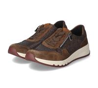 Waldläufer 957H02-501/277 Chaussures basses orthopédiques à lacets en cuir et textile pour femme Marron, Marron, 38 EU