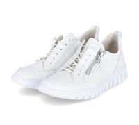 Waldläufer Baskets basses Birdy pour femme, blanches, en cuir lisse, Blanc Vega, 38.5 EU Large