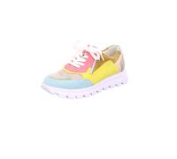 WALDLÄUFER Baskets basses bleu clair / jaune / moutarde / rose clair, Taille 38,5