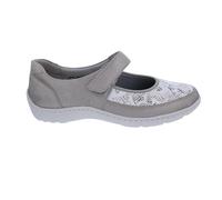 Waldläufer Chaussure basse Ortho Tritt Henni 496H33-329-503, cuir lisse avec stretch, pierre grise, largeur H gris, seize if grey, 40.5 EU Breed