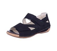 Waldläufer Dames de Sandale Heliett 342002-191-217 Denver Bleu, Taille 37-41, échangeables, Cuir Nubuck, Largeur H de Large,