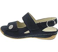 Waldläufer Dames de Sandale Heliett 342002-191-217 Denver Bleu, Taille 37-41, échangeables, Cuir Nubuck, Largeur H de Large,