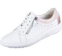 Waldläufer Femmes Chaussures à lacets Ira Chaussures à lacets Combinaison cuir/textile Loisirs Chaussures Sport Uni Blanc lacé confortablement