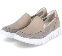Waldläufer Femmes Slipper H-BIRDY Taupe Cuir & TextileTaille:37,5