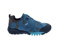 Waldläufer H-Amiata 787952-406-124 Chaussures basses d'extérieur en cuir nubuck et caoutchouc Bleu lago (bleu)/doré, bleu, 42 EU Large