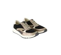 Waldläufer H-April Baskets basses en cuir et daim pour femme, Noir , 41 EU Large