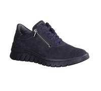 Waldläufer H-Biggi 913008-194 Pro Aktiv Notte (bleu foncé) - Chaussures à lacets avec semelle amovible - Chaussures pour femme confortables à lacets en cuir (chèvre en velours), bleu, 42 EU