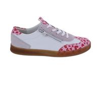 Waldläufer H-Daisy 704002-300-264 Baskets avec semelle intérieure interchangeable en daim et cuir lisse Rose Blanc Largeur H Blanc, Blanc., 39 EU Large