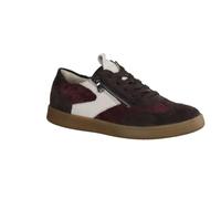 Waldläufer H-Daisy 704005-407-166 Baskets avec semelle amovible en daim et velours côtelé, marron bordeaux, largeur H, marron, 39 EU Large
