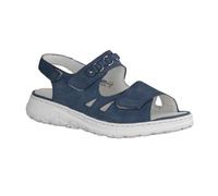 Waldläufer H-Joline 756003-263 Denim (bleu) Sandales avec semelle amovible pour femme Sandales confortables et semelle lâche Bleu Cuir (Denver), bleu, 39 EU