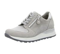 Waldläufer H64007-409/544 Chaussures à lacets pour femme en cuir et textile Gris Taille 36, gris, 38 EU