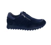 Waldläufer Haiba 923023-300-194 Baskets en daim Noir/Bronx/Gree, Notte (bleu foncé), largeur H Bleu, bleu, 39 EU Large