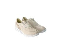 Waldläufer Haiba Baskets basses en cuir pour femme, beige, 40.5 EU Large