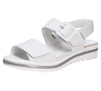 Waldläufer Hakura Sandales pour femme en cuir lisse / blanc naturel Taille 39, Blanc., 39 EU