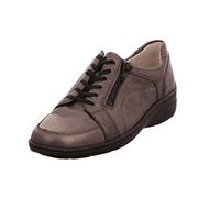 Waldläufer Hania 931003-014 Pro Aktiv Ardoise (gris) - Chaussures à lacets avec semelle amovible - Chaussures pour femme confortables à lacets - Gris - Cuir (Trudy)