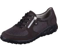 Waldläufer Havy H89001-052 Orthotritt Lacets pour dames, cuir, Carbon (Braun) - Chaussures à lacets confortables pour dames, marron, cuir/textile (denver/perustretch)