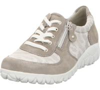Waldläufer Havy H89001-201 Chaussures basses pour dames, Gris, cuir/stretch, Orthotritt - Chaussures à lacets confortables pour dames, Gris, cuir/textile (order pantherastretch)