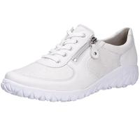 Waldläufer Havy-Soft H89001-246-150 Baskets en cuir lisse avec matériau stretch Blanc Largeur H Blanc, Blanc., 41 EU Large