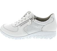 Waldläufer Havy Chaussures de sport à lacets blanches, Blanc /argenté, 37.5 EU Large