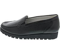 Waldläufer Hegli 549512-199-001 Chaussures à semelle profilée en cuir de cerf Noir Largeur H, Tons de noir, 37.5 EU Large