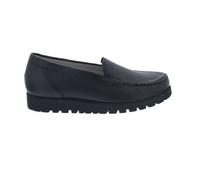 Waldläufer Hegli, Slippers, Semelle Profil, Cuir De Cerf, Noir, Largeur H 549