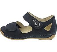 Waldläufer Heliet 342H80 201 217 Marine Nubuck Leather Womens Wide Fit Sandals 38 Marine