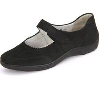 Waldläufer Henni 496302-001 Mocassin femme Pro Active, noir, cuir, NEEU - Chaussures femme confortables, noir, cuir (denver), hauteur talon : plat