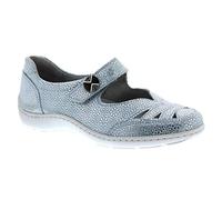 Waldläufer Henni TAGO (lit nubuckle), mare (bleu clair), semelle Pro-Aktiv largeur H 496309-117-140, bleu, 40.5 EU